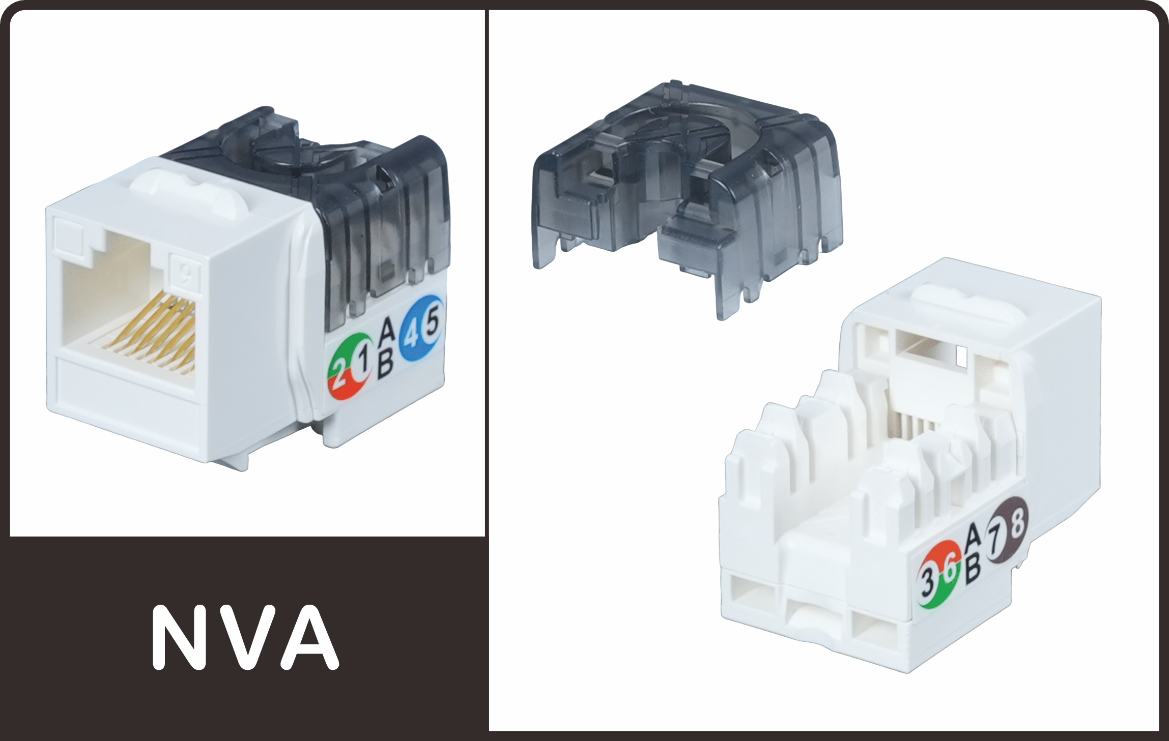 Đấm xuống 90° - Giắc cắm Keystone dòng NVA